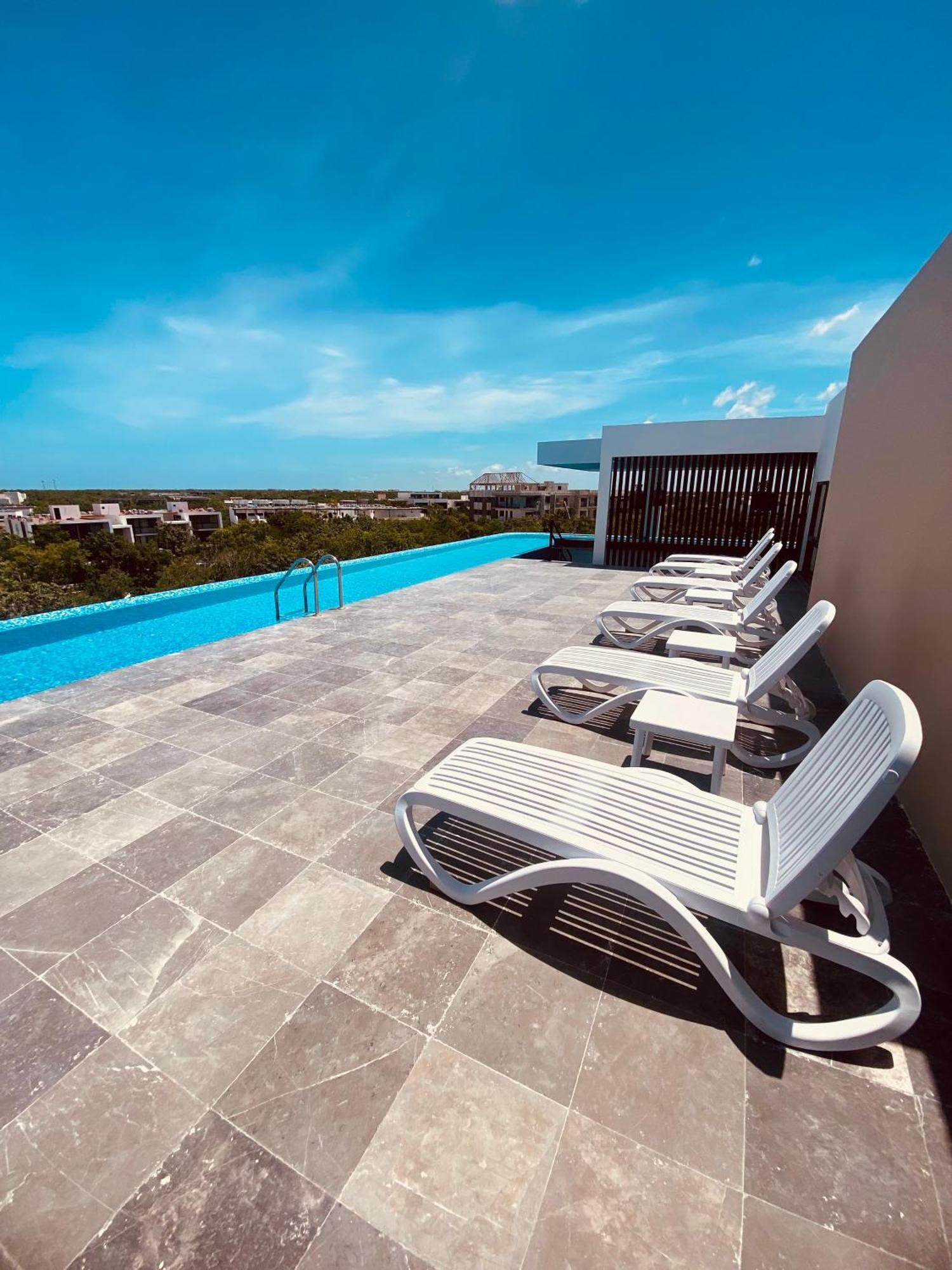 Oscar Wilde - Ph With Private Rooftop And Plunge Pool & Gym & Beach Club Access Tulum Exterior photo